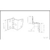 QCAA Durable Steel Semi-Concealed Hinge for Box, Chest & Cabinet,
