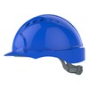 JSP AJF030-000-500 EVO2 Safety Helmet with Slip Ratchet, Vented, Blue
