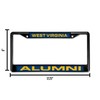 West Virginia Mountaineers Alumni Black Metal License Plate Frame Holder