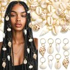NAISKA 40PCS Shell Hair Jewelry for Braids Conch Boho Loc