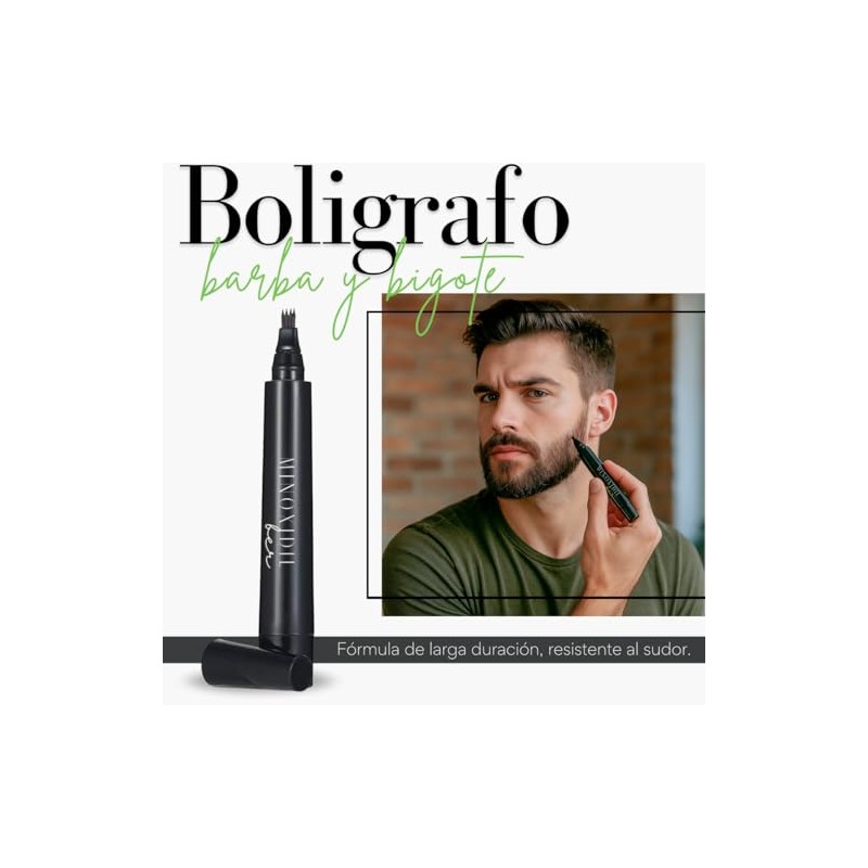 MinoxidilBer Boligrafo para rellenar huecos en barba bigote o cejas,