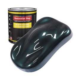 Restoration Shop - Dark Turquoise Metallic Acrylic Enamel Auto Paint - Gallon Paint Color Only - Professional Single Stage High Gloss Automotive, Car, Truck, Equipment Coating, 2.8 VOC