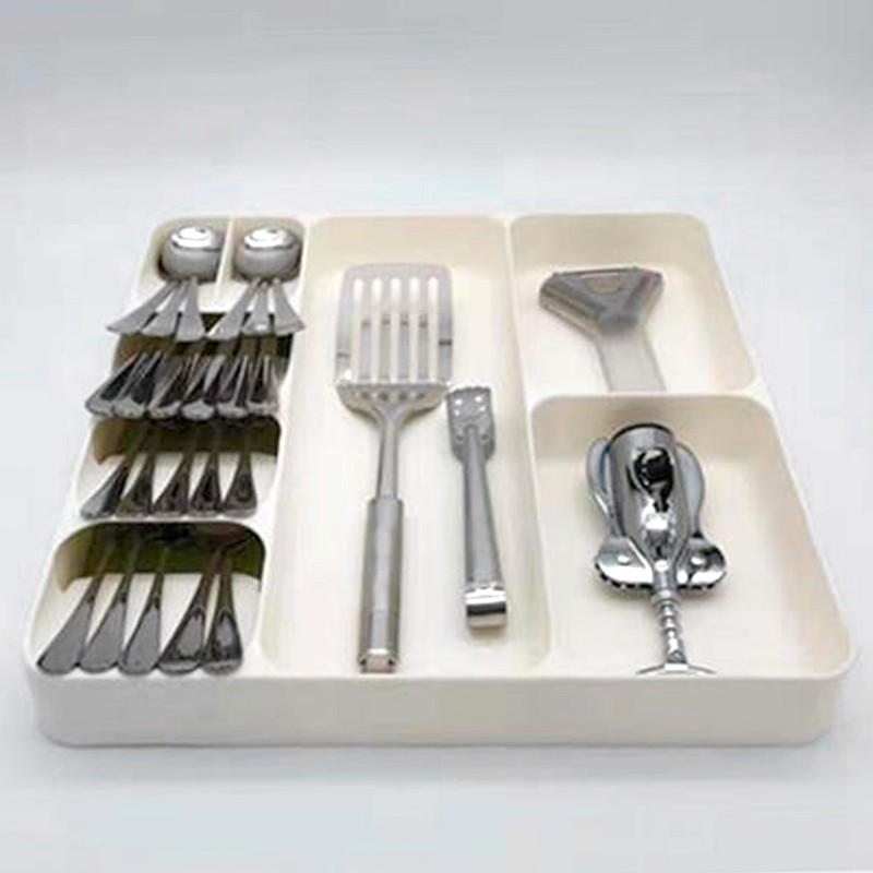 Silverware Drawer Organizer 3 in 1 Eco Friendly Plastic Multifunction