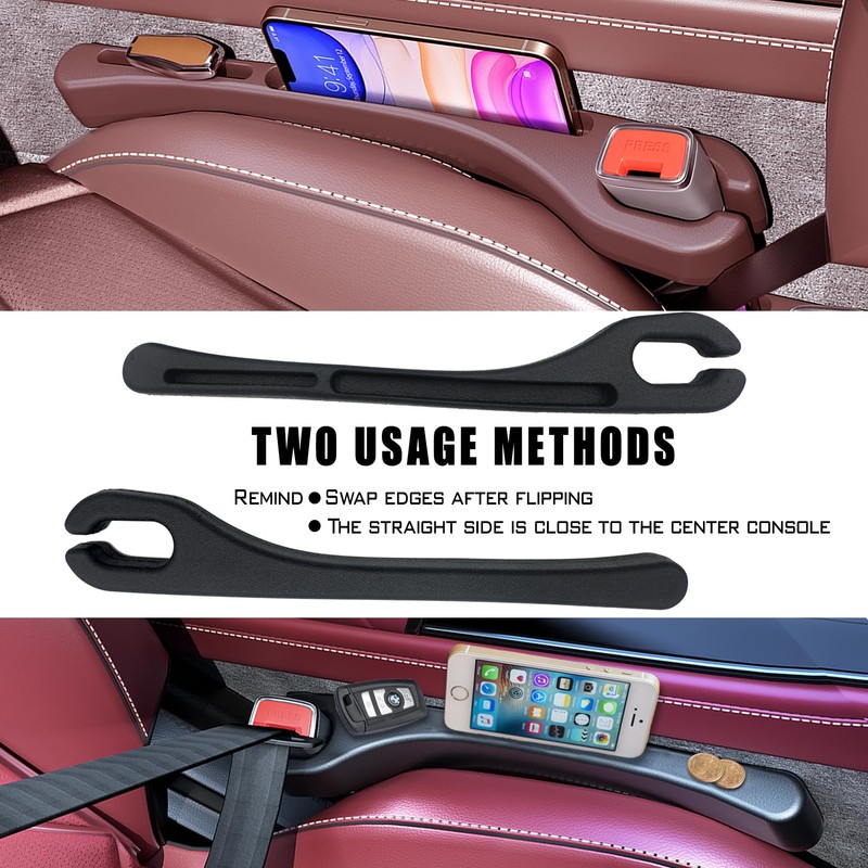 Fosdonge Upgraded Car Seat Gap Filler 2 Pack，Car Gap Filler
