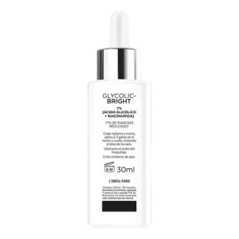 L'Oréal Paris Glycolic Bright Sérum Facial Antimanchas con Ácido Glicólico y Niacinamida, Reduce Manchas