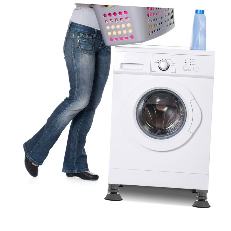 Mipcase 4 pcs Adjustable Slip Washing Machine Foot Pads for