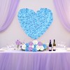 jiebor 50Pcs Blue Hydrangea Artificial Flowers Faux Fake Silk Fabric