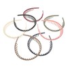 minkissy 7pcs Non Slip Plastic Headbands with Teeth for Women