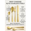 24-Piece Gold Flatware Silverware Set – 18/10 Stainless Steel Cutlery