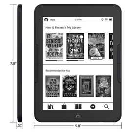 Barnes & Noble NOOK GlowLight 4 Plus eReader 7.8-inch 32GB BNRV1300 Waterproof (Renewed), Black