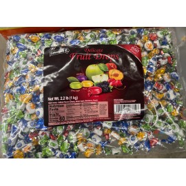 Colombina Delicate Fruit Filled Drops. Bulk Bag of 2.2 Lb. with 4 Assorted Fl...