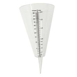 KONTONTY Rain Measuring Cup Cone Shaped Transparent Rain Gauge with Scale for Accurate Outdoor Measurement Easy Installation for Garden and Lawn Use