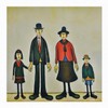 Greetingles Lowry-Style 12"/31cm Square Framed Print. Beautiful Black Ash Frame