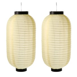 ABOOFAN Fall Decor White 2pcs Japanese Style Hanging Lantern Sushi Ramen Bar Lantern Indoor Outdoor Lanterns for Home Sushi Ramen Restaurant Decoration Beige Japanese Wedding Decor