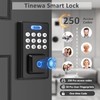 Tinewa Fingerprint Entry Door Lock, Exterior Smart Door Lock for