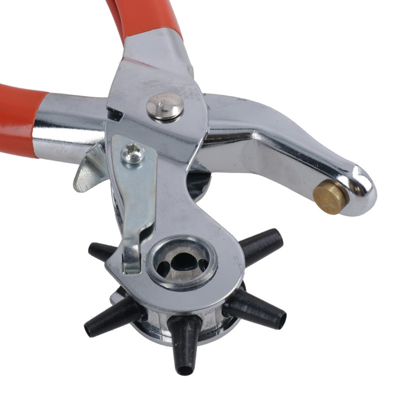 Revolving Leather Punch Pliers for Belts Cards Plastics Hole Marker