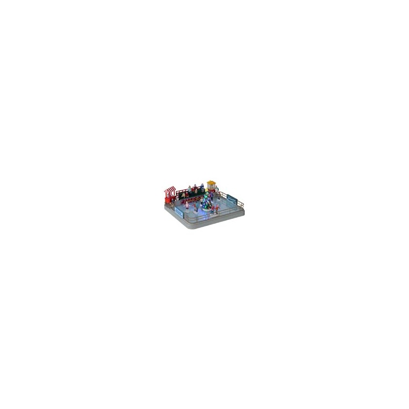 Lemax Lemax-14871 Vail Village-Sights & Sounds: Outdoor Skating Rink-(14871-UK), Multicoloured