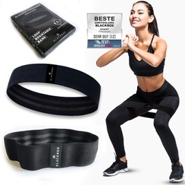 Blackrox Premium Fitness Band Abdominal Muscle, Legs, Buttocks and Hips Wide Band Made of Fabric Non-Slip Resistance Bands Exercise Band Loop Fitness Bands Intensive Workouts Gymnastics Band