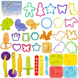Knete Zubehör für Kinder-Playdough Set inclus Formen, Obst, Dinosaurier Schere Teigroller Kutter mit Aufbewahrungbox Fördern Sie die Fantasie und die kreativen Fähigkeiten Ihres Kindes