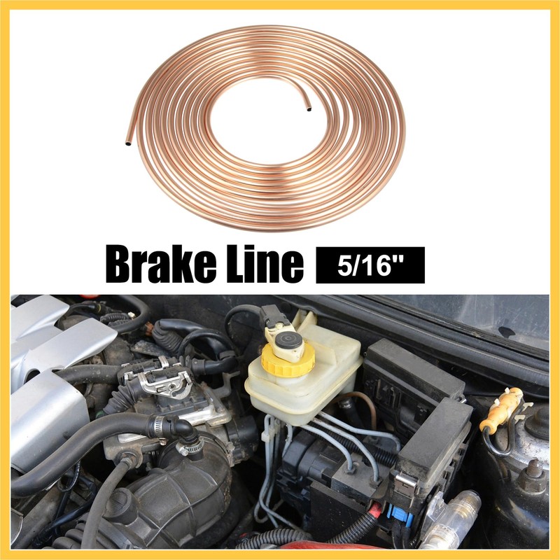 REPAIROCK 5/16" Car Brake Line Tubing 25ft Tubing Coil for