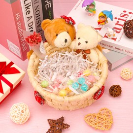 150 Grams White Crinkle Cut Paper Shred Filler Package Stuffing Gift Box Filler for Gift Box Basket Bags Filling for Wedding, Party