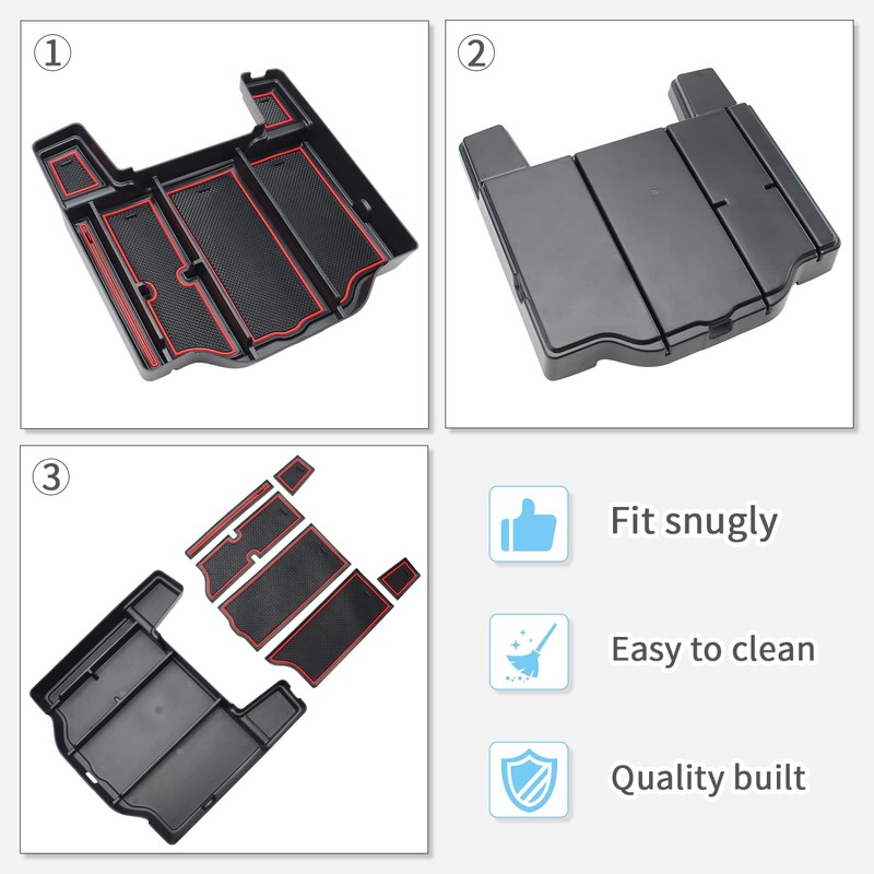ROADGIVE Center Console Organizer Tray Fit for Dodge RAM 1500