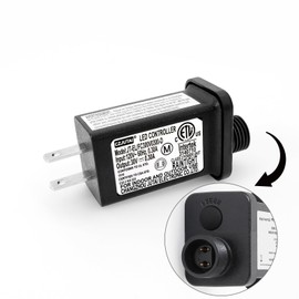 CZJUTAI JT-EL/FC300V0300 Premium 30V 0.3A 9W 8 Modes LED Power Supply with Multifunction Button- Class 2 Transformer, IP44 Waterproof, for Christmas and String Lights, Indoor & Outdoor Use [Z890]