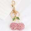 COOLANS 2 Set Cute Cherry Bag Charm,Apple Key Ring Clip