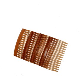 4 Pack of 7cm Plain French Side Hair Combs Slides Grips Clips Hair Accessories for Women Girls by Glitz4Girlz… (Tort Brown)