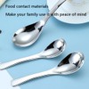 6 PCS Soup Spoons,410 Stainless Steel Soup Spoon for Home
