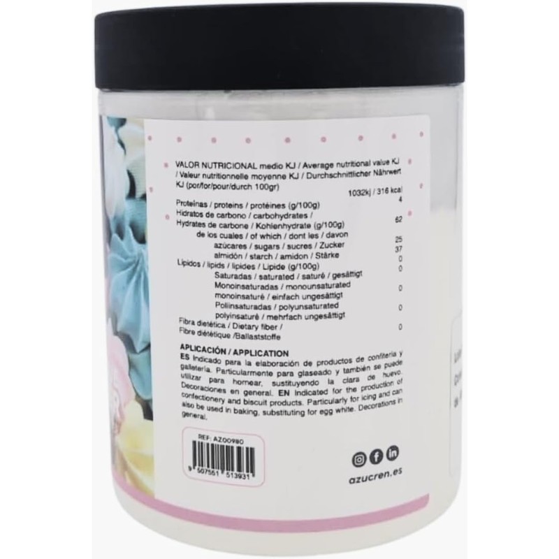 Azucren, Meringue powder, 113 g, ideal for pastries