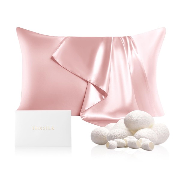 THXSILK Hypoallergenic Zipper Pillow Case, Highest Grade 6A+ 100% Pure