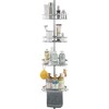 WPT Grey Shower Caddy Corner Organizer for Bathroom, Stainless Steel
