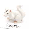 Little Critterz Squirrel - White Squirrel "Bree" - Miniature Porcelain