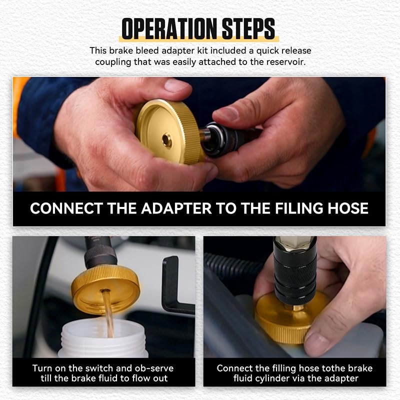 Brake Fluid Bleeder Adapter Kit 17PCS Master Cylinder Bleeder Kit