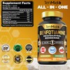 Benfotiamine, Resveratrol, Berberine Supplements - 6in1 with Ashwagandha, Ginkgo Biloba
