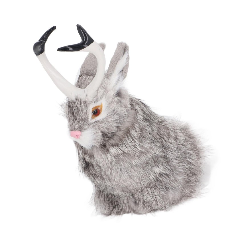 Simulation Antler Rabbit Ornament Cute Rabbit Home Decorations Animal Model