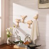 Kathfly 4 Pcs Dinosaur Coat Hooks Dinosaur Wooden Clothing Hanger