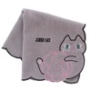 ANNA SUI 109482-0011-03 Towel Handkerchief, Rose & Cat Embroidery (Gray)