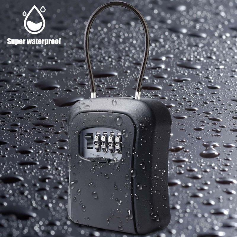 Behogan Set of 2 Key Safe with Number Code, Key
