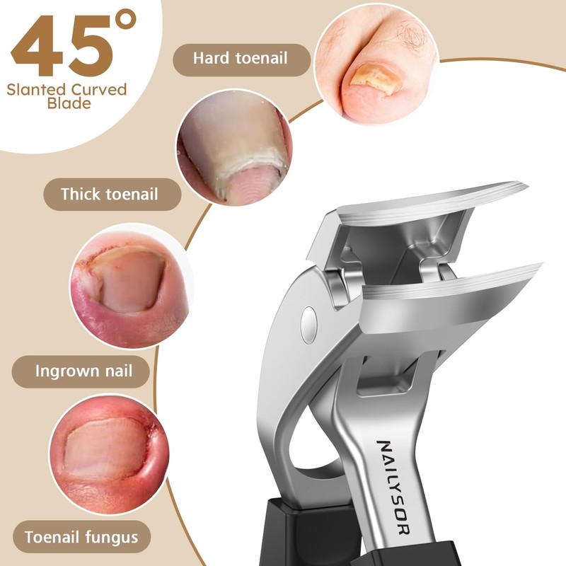 Upgrade Big Long Handled Toenail Clippers for Thick Nails for