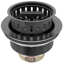 BOTEMY B9171 Bronze Kitchen Sink Drain Kit 3 1/2 Sink Strainer for Kitchen Sink with Stainless Steel Strainer Stopper Drain Assembly Basket Strainer Fit Standard Sink Drain Hole