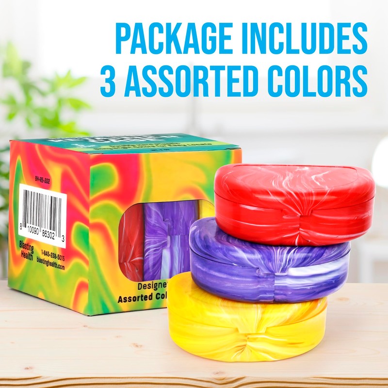 Blasting Health Marble Retainer Cases with Labels - Pack of