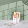 Hiziwimi 4Pcs Clear Acrylic Bookends with Non-Slip Stickers, Bookends for