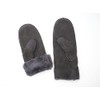 SUPER s6x Lambskin Gloves Mittens Merino Lambskin Dark Grey Ladies