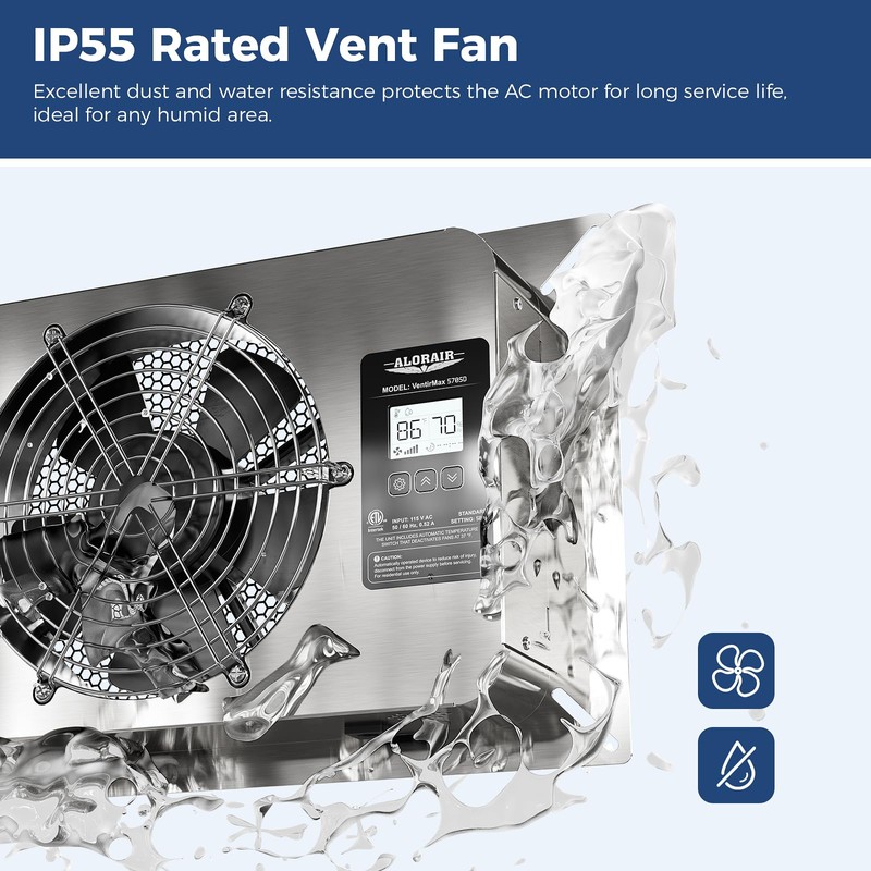 ALORAIR 570 CFM Crawl Space Ventilator Fan, IP55 Rated Basement