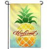 Anley Double Sided Premium Garden Flag, Cartoon Pineapple Welcome Spring