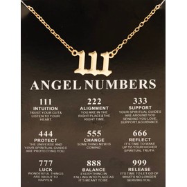 111 Angel Number Intuition Gut Instinct Gold Necklace with Quote Card