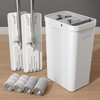 BOSHENG Mop and Bucket with Wringer Set, Flat Floor Mop