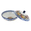 Blue Rose Polish Pottery Harvest Bounty Covered Bowl